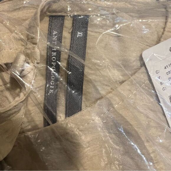 NWT Anthropologie Della Pleated-Waist Shell Top Beige womens size xl oversized - Picture 5 of 8